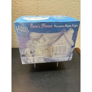 Vtg~Precious Moments Figurine: 529605 Sam's House Night Light (6.4") Sugar Town‎